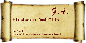 Fischbein Amália névjegykártya