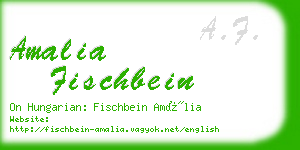 amalia fischbein business card